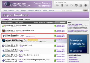 eclipse ダウンロード
